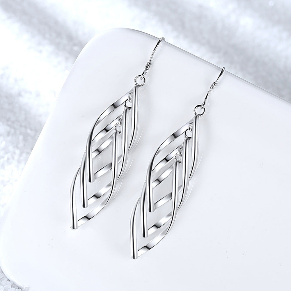 Pendientes «Woven Wave Solenne» | Oro blanco
