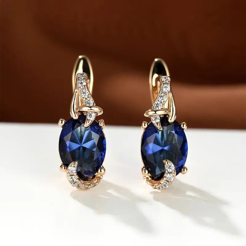 Pendientes Royal Midnight Drop | Oro