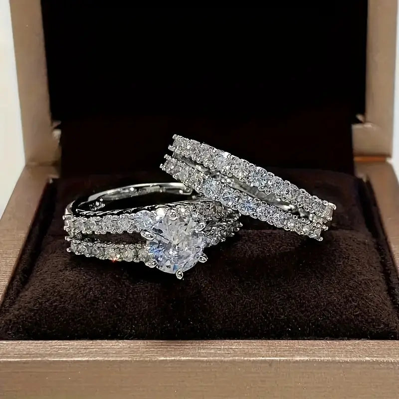Conjunto de anillos «Eternal Radiance» | Oro