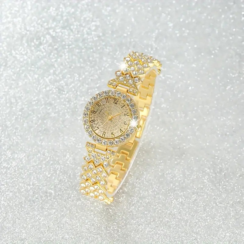 Conjunto de reloj y pulsera Luxe Radiance | Oro