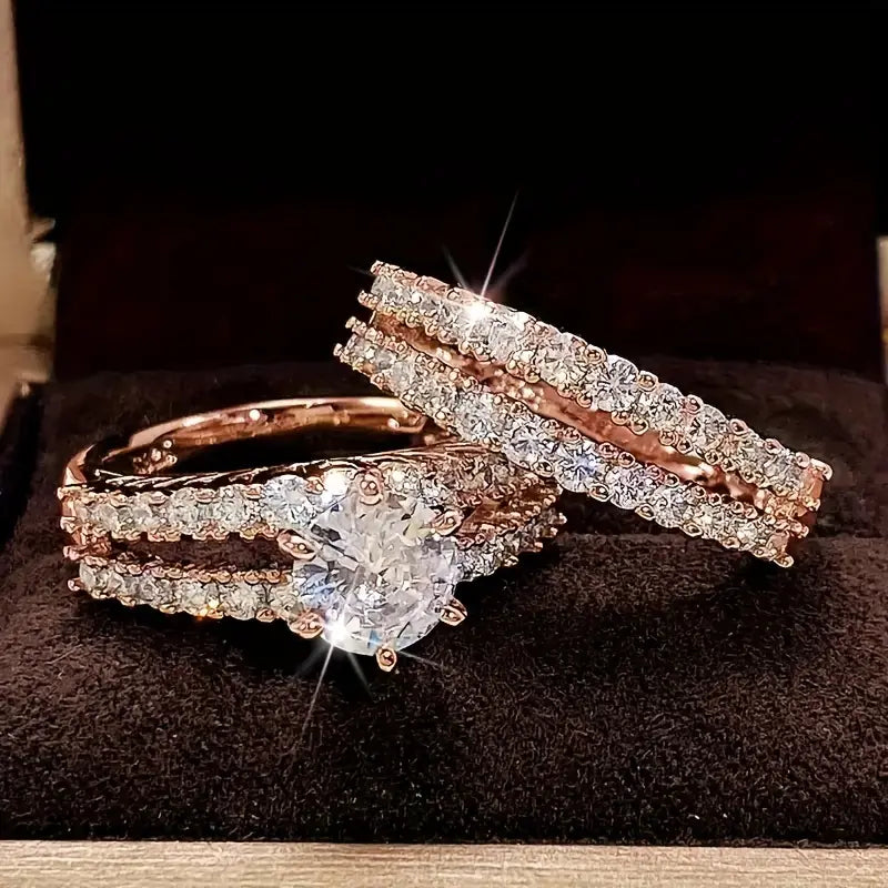 Conjunto de anillos «Eternal Radiance» | Oro