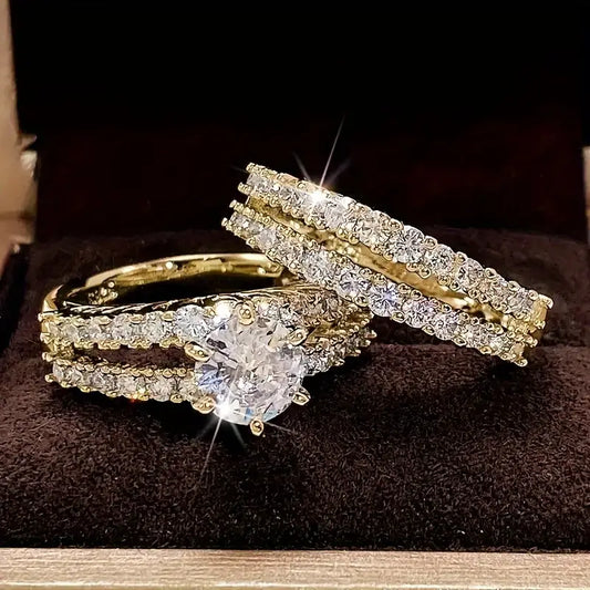 Conjunto de anillos «Eternal Radiance» | Oro