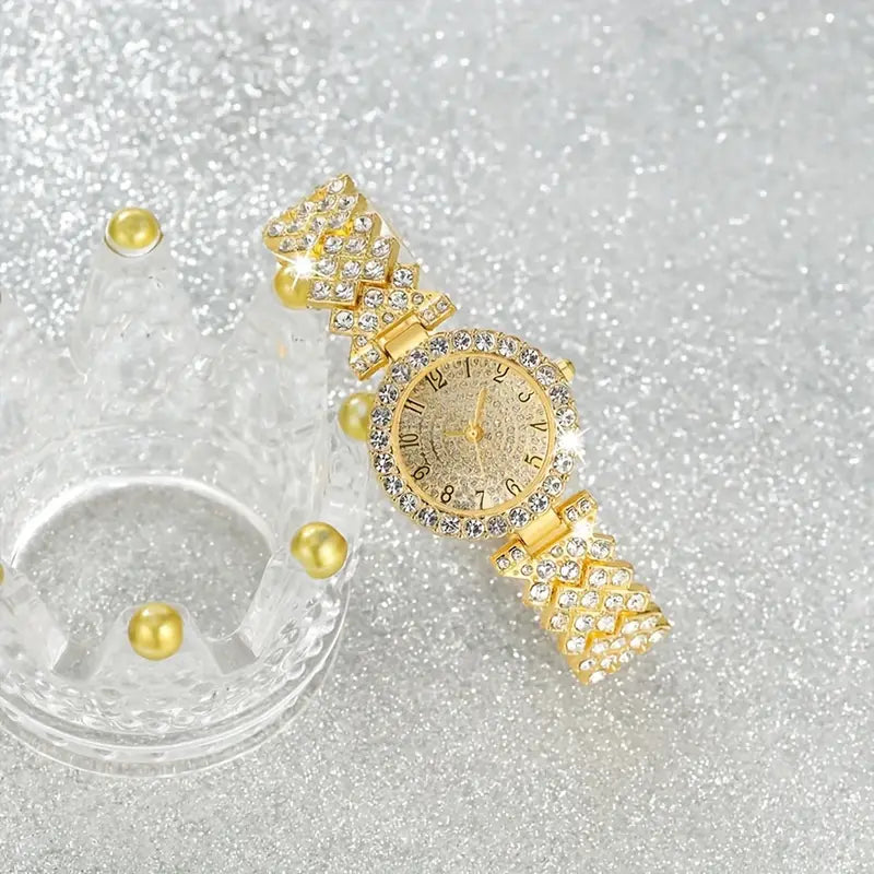 Conjunto de reloj y pulsera Luxe Radiance | Oro
