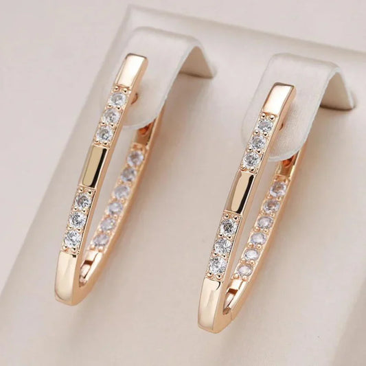 Pendientes exquisitos de circonita | Oro