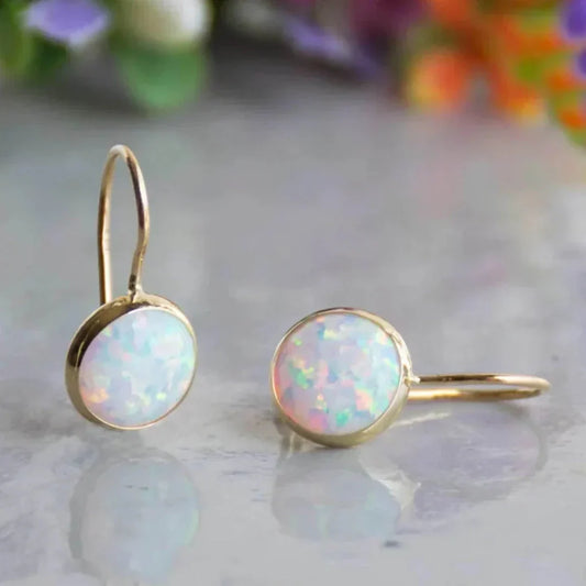Pendientes antiguos «Opal Glow» | Oro