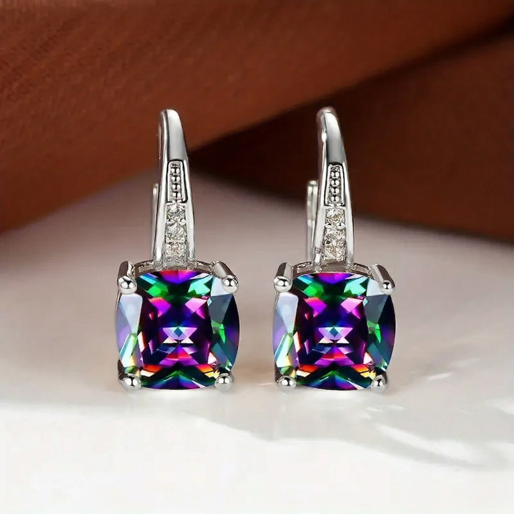 Pendientes de aro «Mystic Stone» | Oro