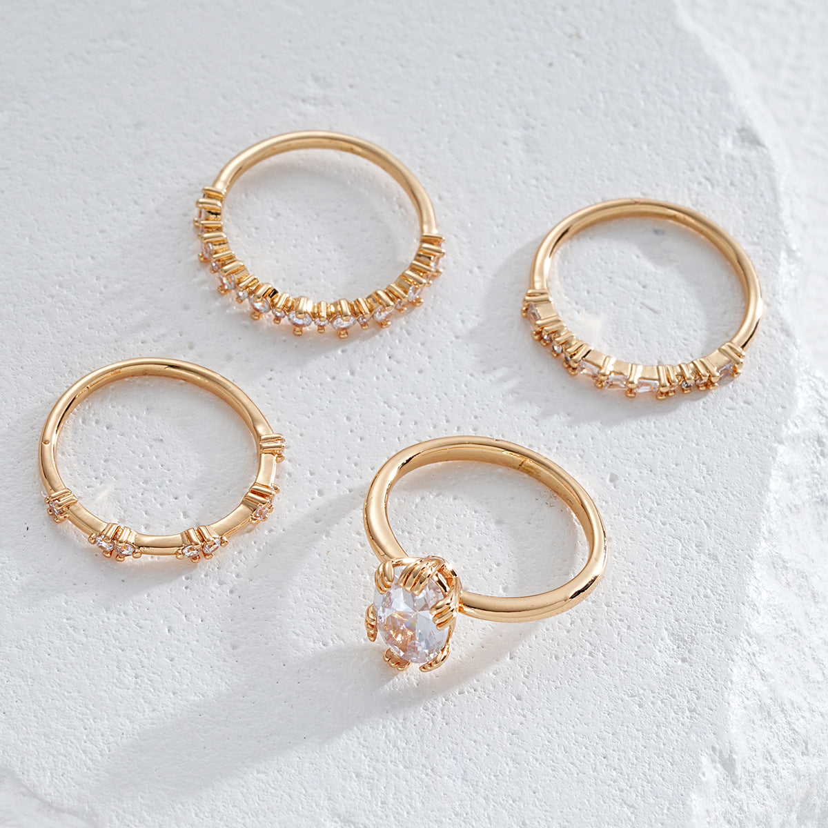 Conjunto de anillos Solène Viremont | Oro
