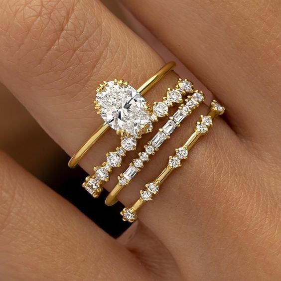 Conjunto de anillos Solène Viremont | Oro