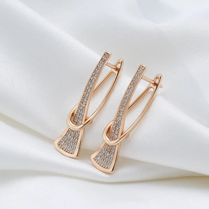 Pendientes de cristal «Radiant Layers» | Oro