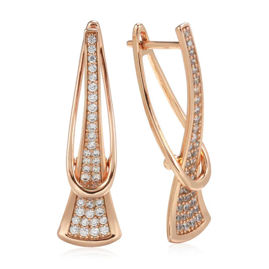 Pendientes de cristal «Radiant Layers» | Oro