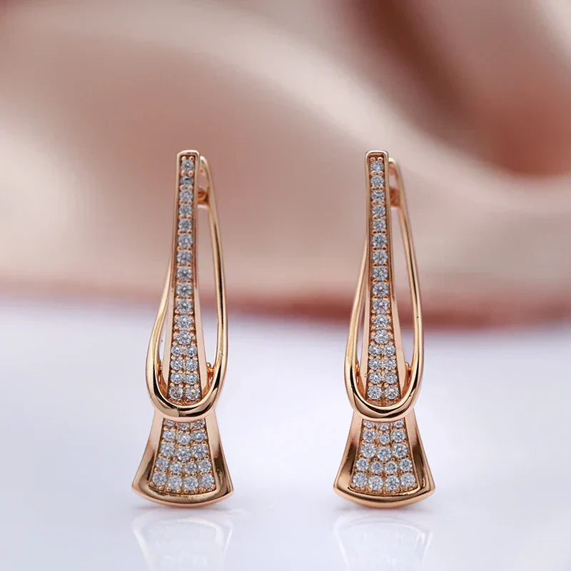 Pendientes de cristal «Radiant Layers» | Oro