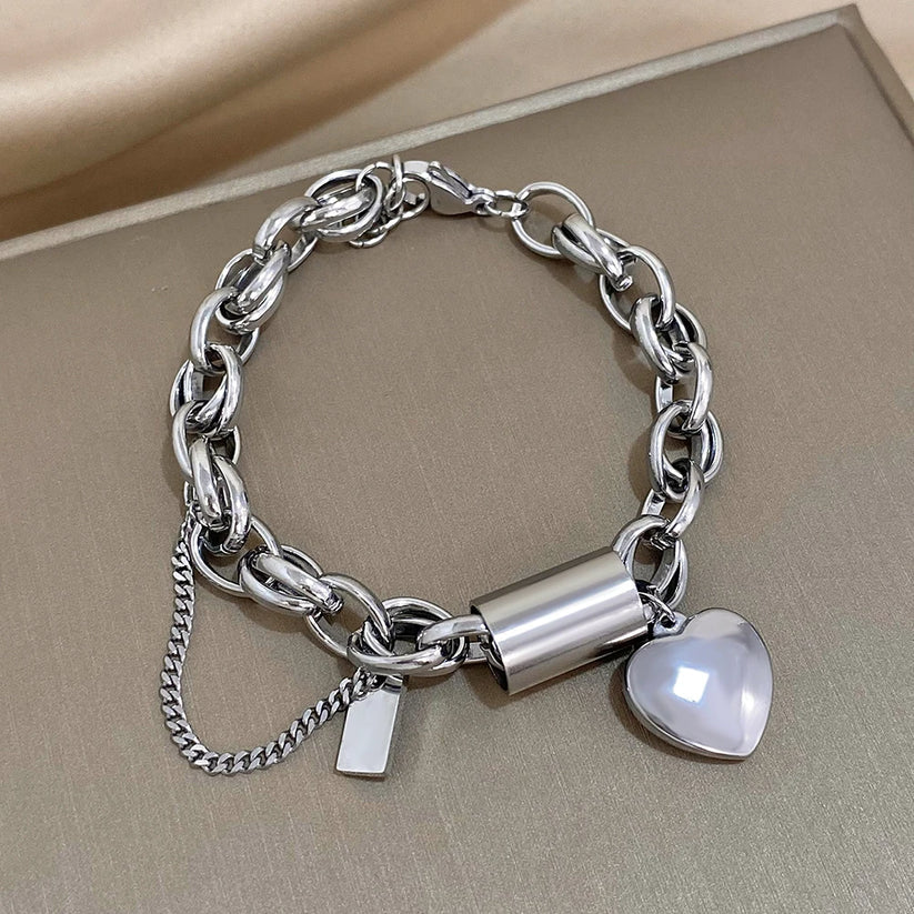 Pulsera ancha «Heartened» | Oro