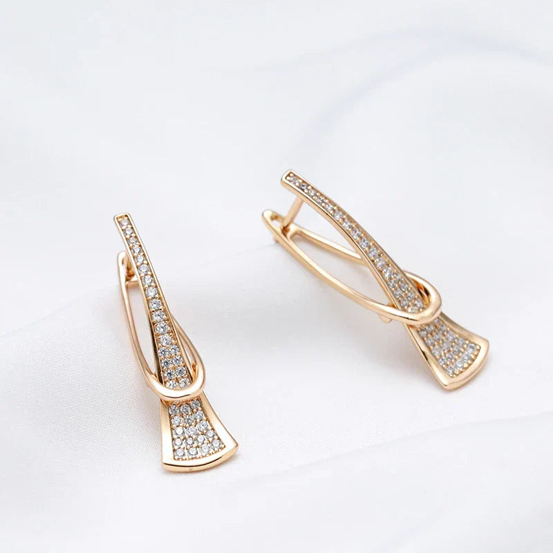 Pendientes de cristal «Radiant Layers» | Oro