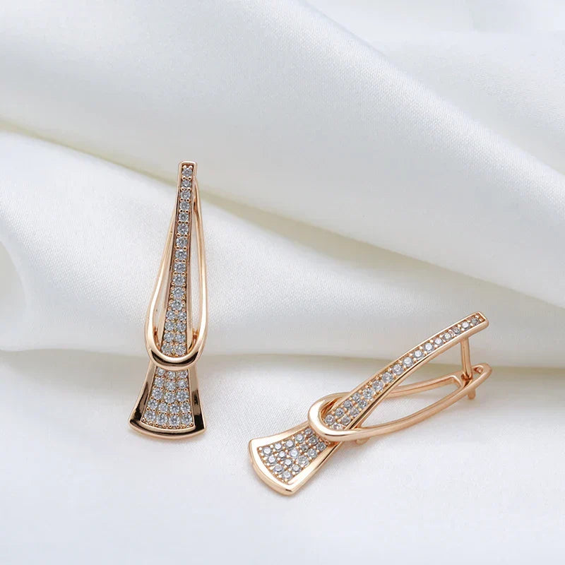 Pendientes de cristal «Radiant Layers» | Oro