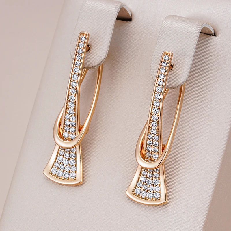 Pendientes de cristal «Radiant Layers» | Oro