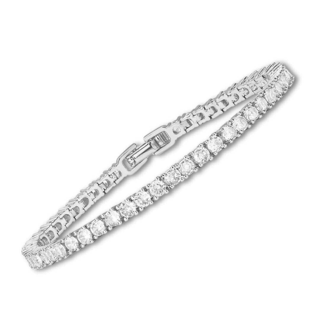 Pulsera «tennis» | Oro blanco