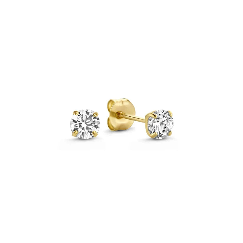 Conjunto de pendientes de piedras brillantes Dara | Oro