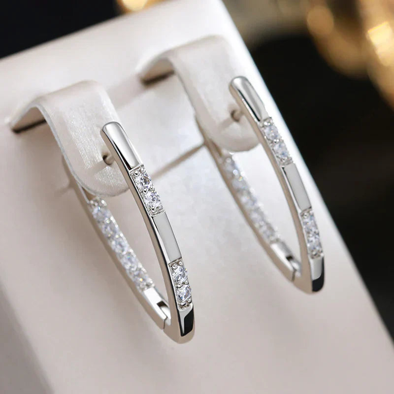 Pendientes exquisitos de circonita | Oro
