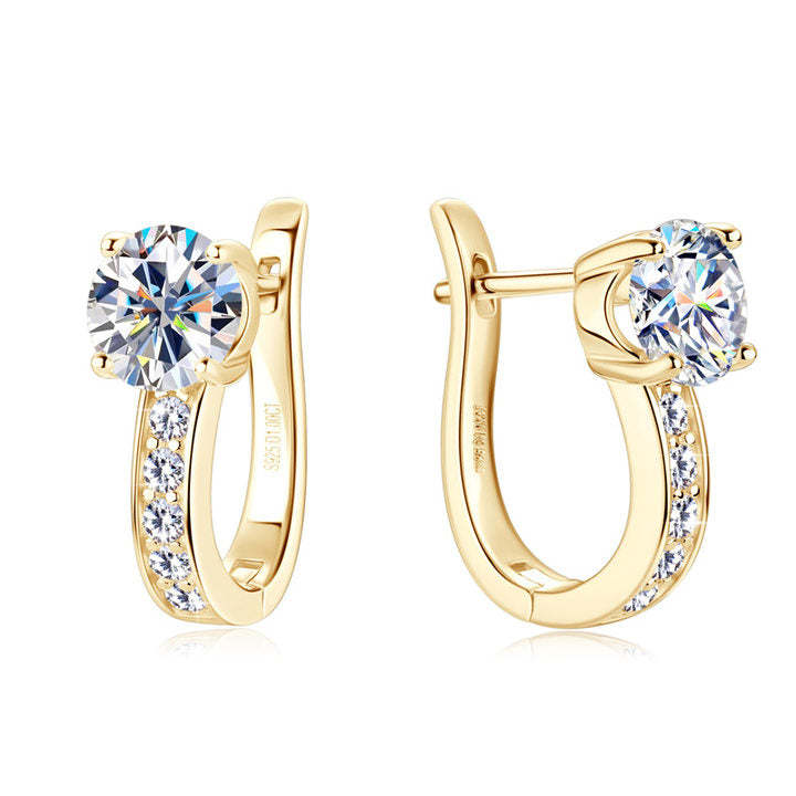 Pendientes Huggie de Channel | Oro