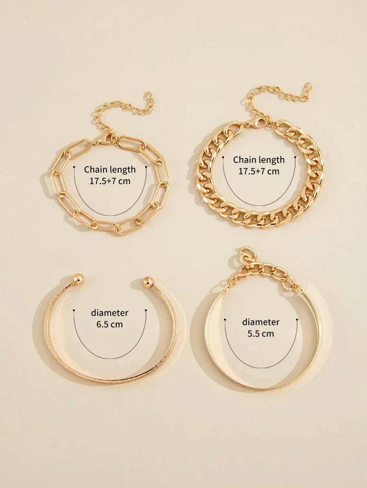 Conjunto de pulseras Elan Mercer | Oro